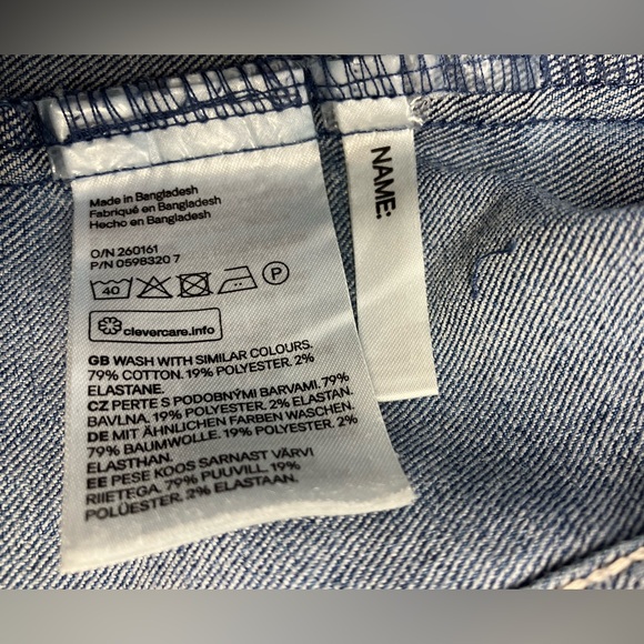 Girl’s Denim Hoodie/Jacket/Shacket, L-XL, Faded Blue/Teal, Handmade/Upcycled - Picture 7 of 7